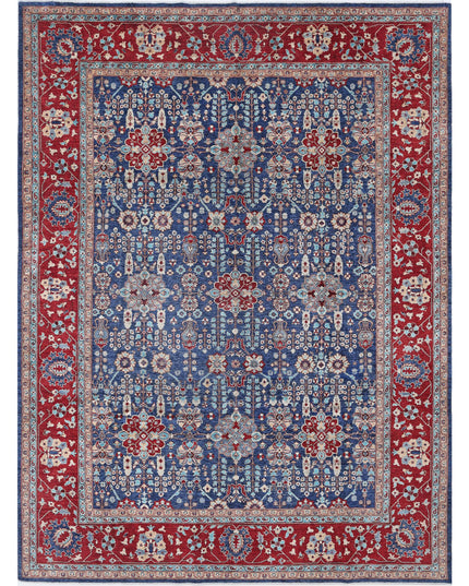 Ziegler 9' 1" X 12' 2" Hand Knotted Wool Rug 9' 1" X 12' 2" (277 X 371) / Blue / Wool
