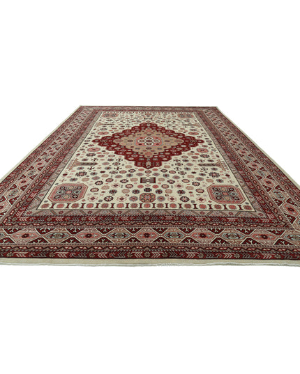 Ziegler 11' 10" X 17' 10" Hand Knotted Wool Rug 11' 10" X 17' 10" (361 X 543) / Ivory / Wool