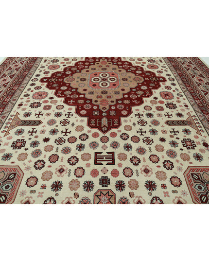 Ziegler 11' 10" X 17' 10" Hand Knotted Wool Rug 11' 10" X 17' 10" (361 X 543) / Ivory / Wool