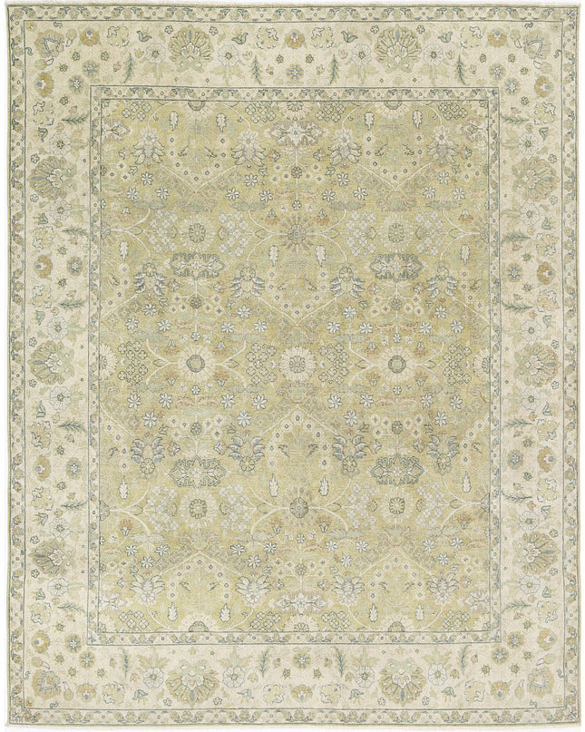Ziegler 7' 9" X 9' 9" Hand Knotted Wool Rug 7' 9" X 9' 9" (236 X 297) / Green / Wool