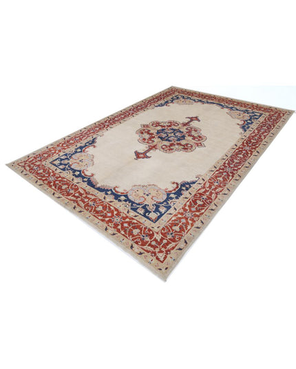 Ziegler 6' 9" X 9' 3" Hand Knotted Wool Rug 6' 9" X 9' 3" (206 X 282) / Ivory / Wool