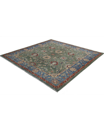 Ziegler 6' 5" X 6' 5" Hand Knotted Wool Rug 6' 5" X 6' 5" (196 X 196) / Green / Wool