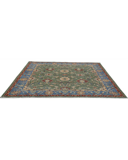 Ziegler 6' 5" X 6' 5" Hand Knotted Wool Rug 6' 5" X 6' 5" (196 X 196) / Green / Wool