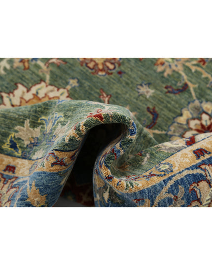 Ziegler 6' 5" X 6' 5" Hand Knotted Wool Rug 6' 5" X 6' 5" (196 X 196) / Green / Wool