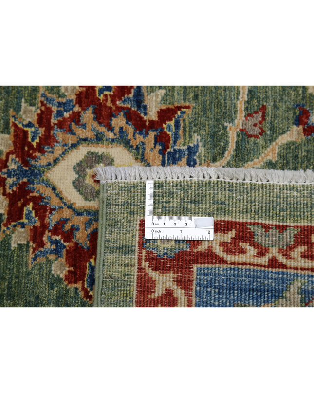 Ziegler 6' 5" X 6' 5" Hand Knotted Wool Rug 6' 5" X 6' 5" (196 X 196) / Green / Wool