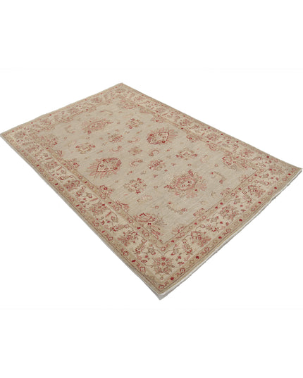 Ziegler 3' 11" X 5' 8" Hand Knotted Wool Rug 3' 11" X 5' 8" (119 X 173) / Ivory / Wool