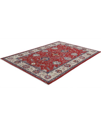 Ziegler 6' 1" X 8' 11" Hand Knotted Wool Rug 6' 1" X 8' 11" (185 X 272) / Red / Wool