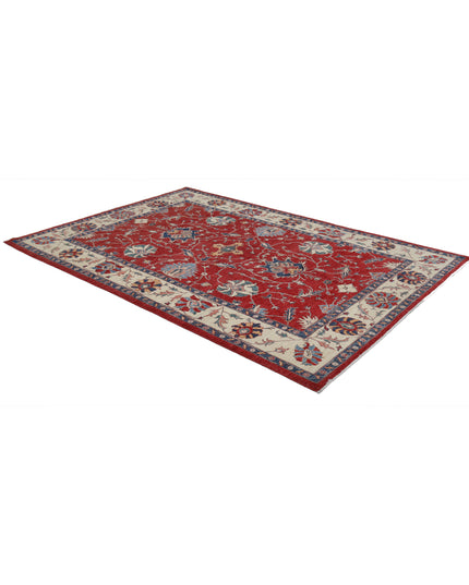 Ziegler 6' 1" X 8' 11" Hand Knotted Wool Rug 6' 1" X 8' 11" (185 X 272) / Red / Wool