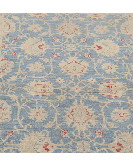 Ziegler 4' 1" X 6' 2" Hand Knotted Wool Rug 4' 1" X 6' 2" (124 X 188) / Blue / Wool