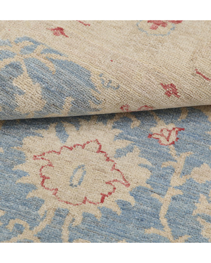 Ziegler 4' 1" X 6' 2" Hand Knotted Wool Rug 4' 1" X 6' 2" (124 X 188) / Blue / Wool