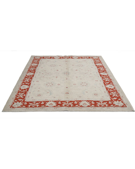 Ziegler 5' 0" X 6' 6" Hand Knotted Wool Rug 5' 0" X 6' 6" (152 X 198) / Ivory / Wool