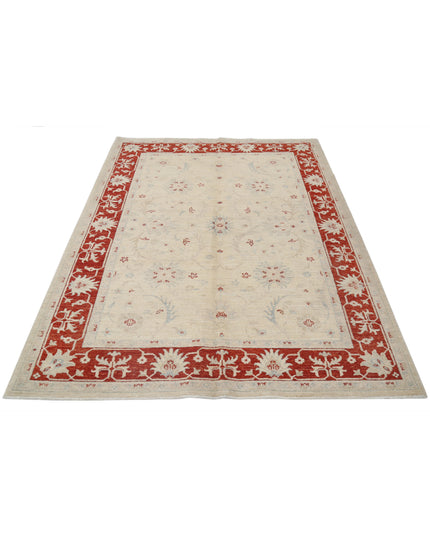 Ziegler 5' 0" X 6' 6" Hand Knotted Wool Rug 5' 0" X 6' 6" (152 X 198) / Ivory / Wool