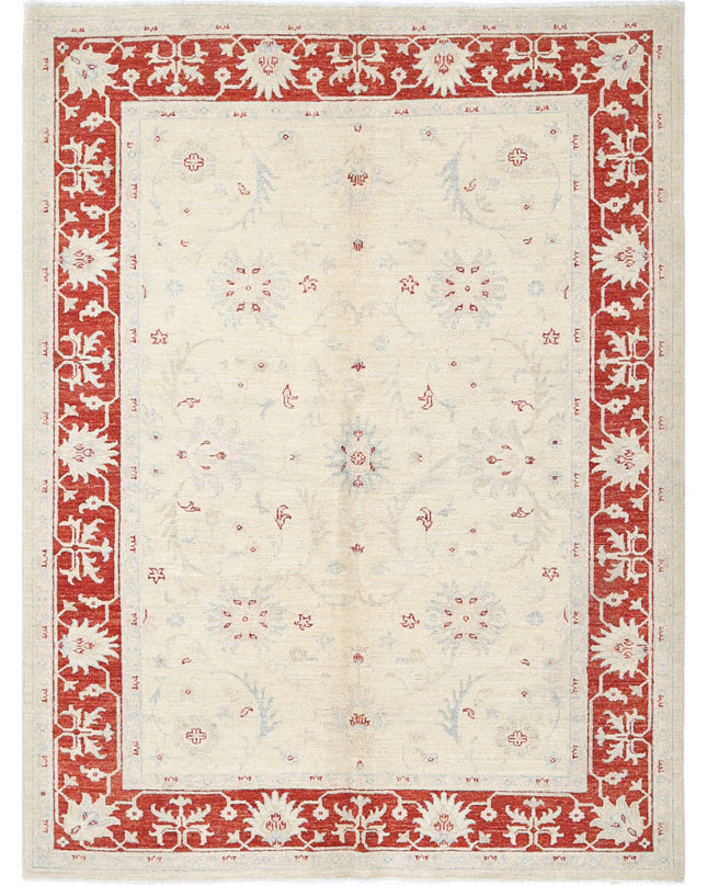 Ziegler 5' 0" X 6' 6" Hand Knotted Wool Rug 5' 0" X 6' 6" (152 X 198) / Ivory / Wool