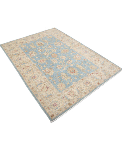 Ziegler 4' 11" X 6' 7" Hand Knotted Wool Rug 4' 11" X 6' 7" (150 X 201) / Blue / Wool