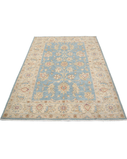 Ziegler 4' 11" X 6' 7" Hand Knotted Wool Rug 4' 11" X 6' 7" (150 X 201) / Blue / Wool