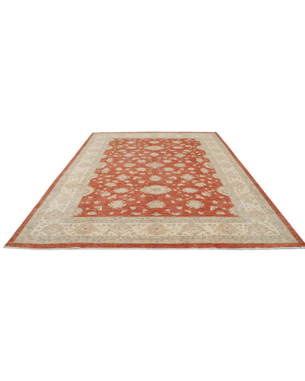 Ziegler 9' 1" X 11' 6" Hand Knotted Wool Rug 9' 1" X 11' 6" (277 X 351) / Rust / Wool