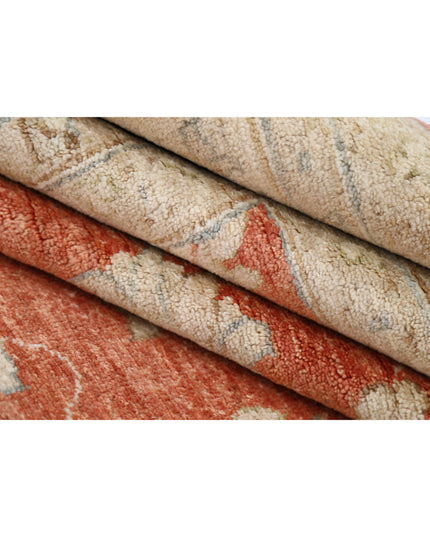 Ziegler 9' 1" X 11' 6" Hand Knotted Wool Rug 9' 1" X 11' 6" (277 X 351) / Rust / Wool