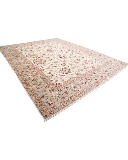 Ziegler 11' 5" X 14' 5" Hand Knotted Wool Rug 11' 5" X 14' 5" (348 X 440) / Ivory / Wool
