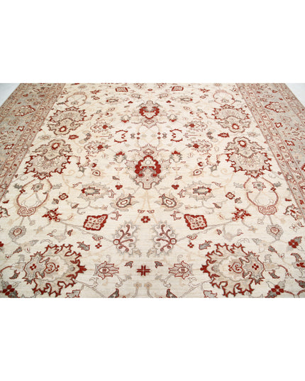 Ziegler 11' 5" X 14' 5" Hand Knotted Wool Rug 11' 5" X 14' 5" (348 X 440) / Ivory / Wool