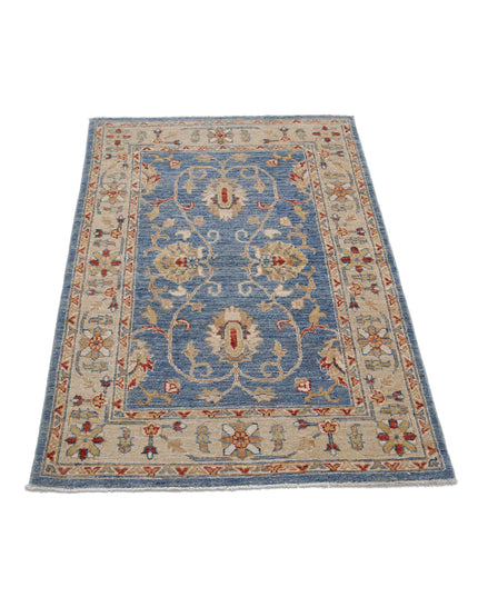 Ziegler 2' 9" X 4' 1" Hand Knotted Wool Rug 2' 9" X 4' 1" (84 X 124) / Blue / Wool