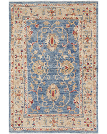 Ziegler 2' 9" X 4' 1" Hand Knotted Wool Rug 2' 9" X 4' 1" (84 X 124) / Blue / Wool