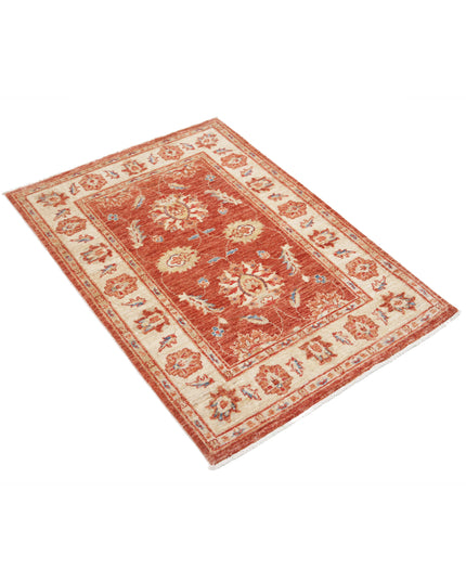 Ziegler 2' 9" X 3' 10" Hand Knotted Wool Rug 2' 9" X 3' 10" (84 X 117) / Rust / Wool