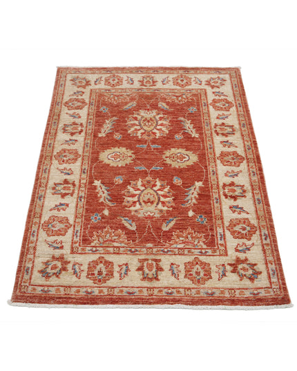 Ziegler 2' 9" X 3' 10" Hand Knotted Wool Rug 2' 9" X 3' 10" (84 X 117) / Rust / Wool