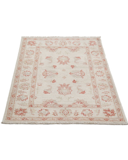 Ziegler 2' 9" X 3' 9" Hand Knotted Wool Rug 2' 9" X 3' 9" (84 X 114) / Ivory / Wool