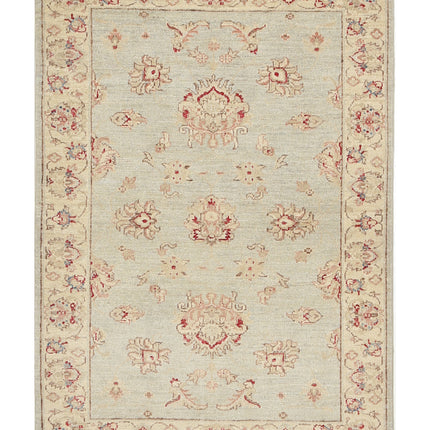 Ziegler 3' 0" X 4' 3" Hand Knotted Wool Rug 3' 0" X 4' 3" (91 X 130) / Blue / Wool