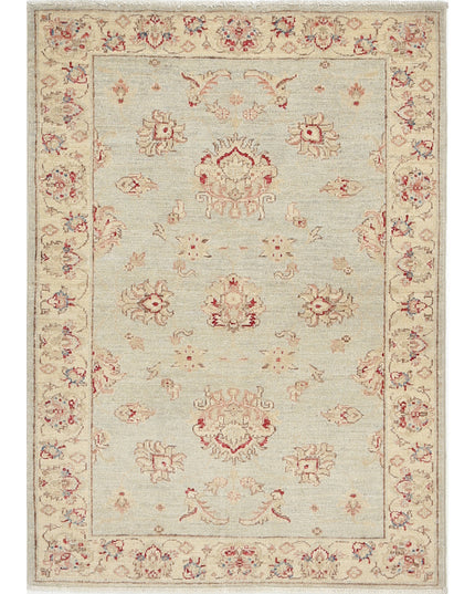 Ziegler 3' 0" X 4' 3" Hand Knotted Wool Rug 3' 0" X 4' 3" (91 X 130) / Blue / Wool