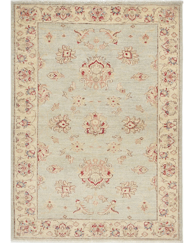 Ziegler 3' 0" X 4' 3" Hand Knotted Wool Rug 3' 0" X 4' 3" (91 X 130) / Blue / Wool