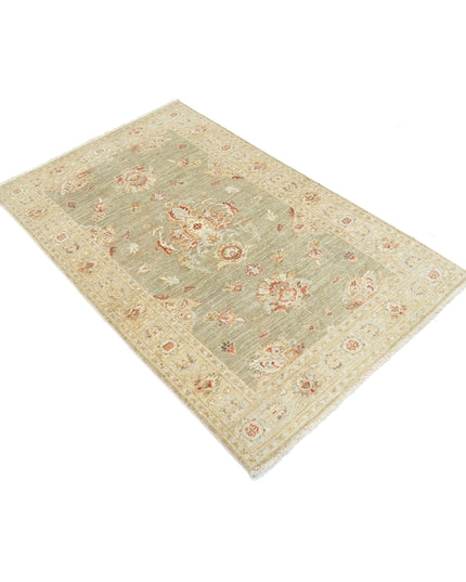 Ziegler 2' 11" X 4' 9" Hand Knotted Wool Rug 2' 11" X 4' 9" (89 X 145) / Green / Wool