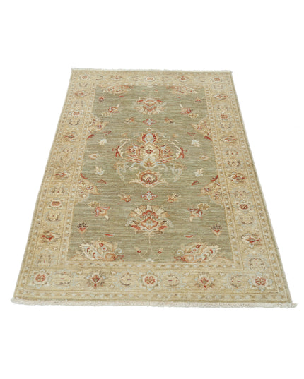 Ziegler 2' 11" X 4' 9" Hand Knotted Wool Rug 2' 11" X 4' 9" (89 X 145) / Green / Wool