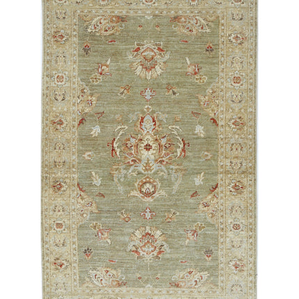 Ziegler 2' 11" X 4' 9" Hand Knotted Wool Rug 2' 11" X 4' 9" (89 X 145) / Green / Wool
