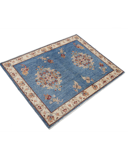 Ziegler 3' 0" X 4' 0" Hand Knotted Wool Rug 3' 0" X 4' 0" (91 X 122) / Blue / Wool