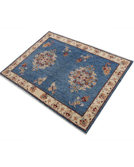 Ziegler 3' 0" X 4' 0" Hand Knotted Wool Rug 3' 0" X 4' 0" (91 X 122) / Blue / Wool