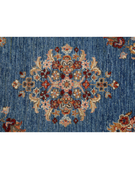Ziegler 3' 0" X 4' 0" Hand Knotted Wool Rug 3' 0" X 4' 0" (91 X 122) / Blue / Wool