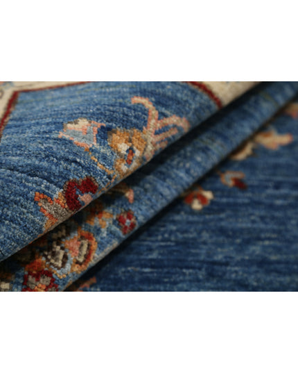 Ziegler 3' 0" X 4' 0" Hand Knotted Wool Rug 3' 0" X 4' 0" (91 X 122) / Blue / Wool