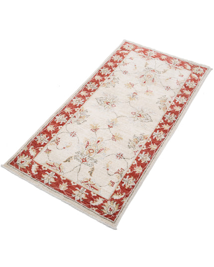 Ziegler 2' 0" X 4' 1" Hand Knotted Wool Rug 2' 0" X 4' 1" (61 X 124) / Ivory / Wool