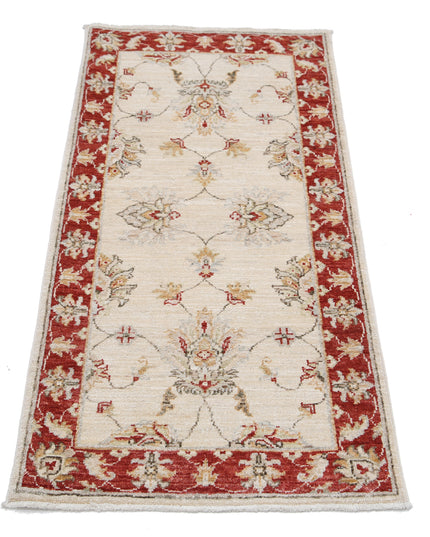 Ziegler 2' 0" X 4' 1" Hand Knotted Wool Rug 2' 0" X 4' 1" (61 X 124) / Ivory / Wool