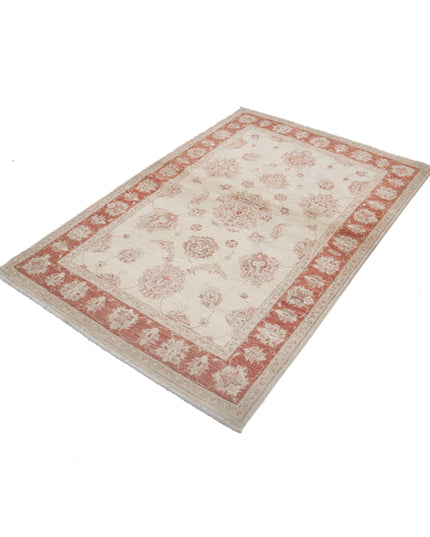 Ziegler 3' 11" X 6' 1" Hand Knotted Wool Rug 3' 11" X 6' 1" (119 X 185) / Ivory / Wool