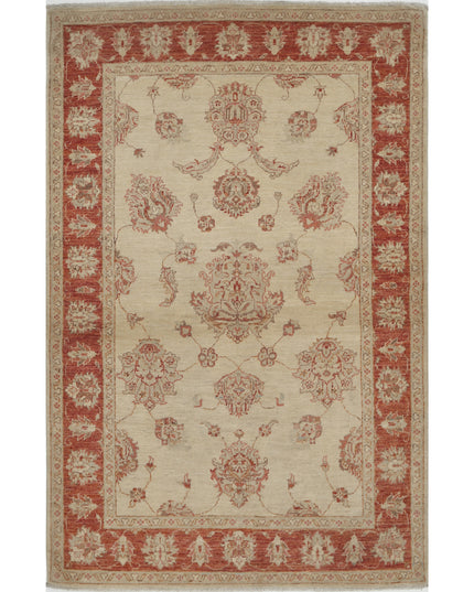 Ziegler 3' 11" X 6' 1" Hand Knotted Wool Rug 3' 11" X 6' 1" (119 X 185) / Ivory / Wool