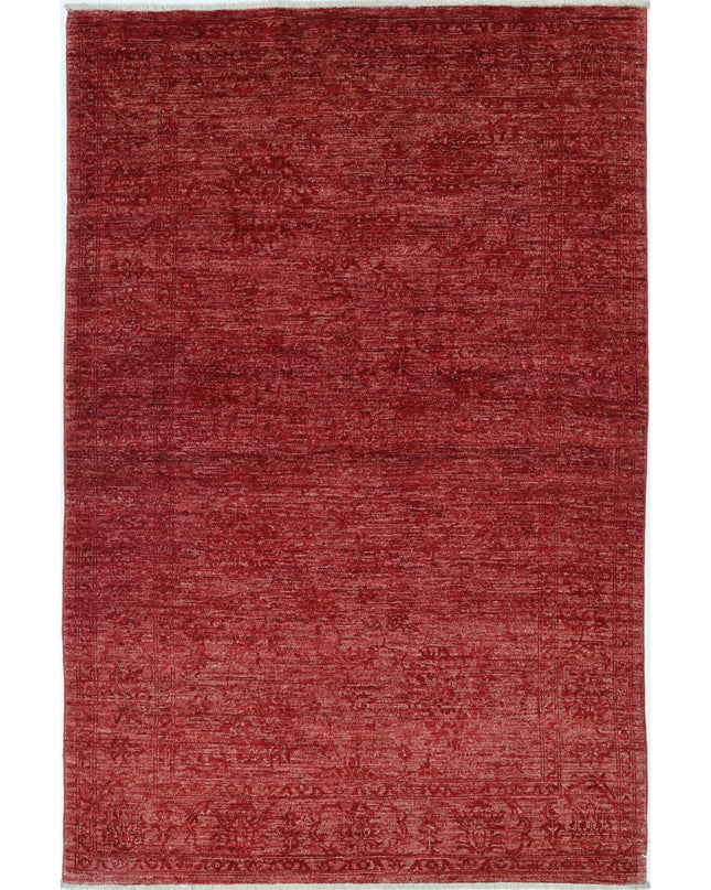 Ziegler 3' 10" X 5' 10" Hand Knotted Wool Rug 3' 10" X 5' 10" (117 X 178) / Red / Wool