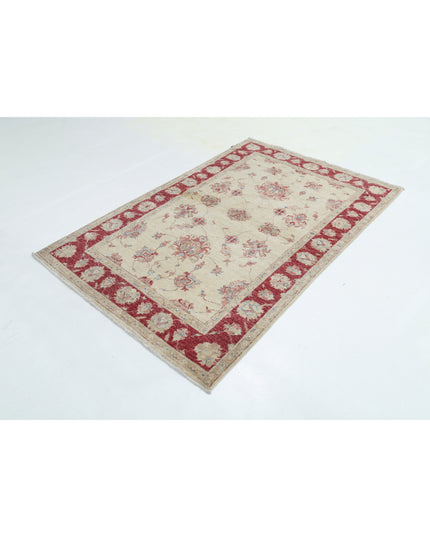 Ziegler 3' 11" X 6' 0" Hand Knotted Wool Rug 3' 11" X 6' 0" (119 X 183) / Ivory / Wool