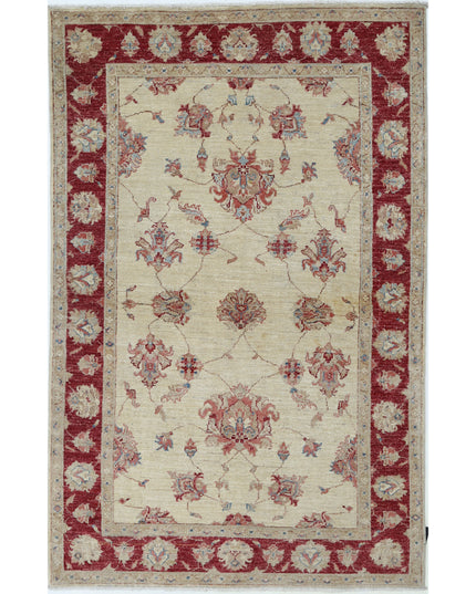 Ziegler 3' 11" X 6' 0" Hand Knotted Wool Rug 3' 11" X 6' 0" (119 X 183) / Ivory / Wool
