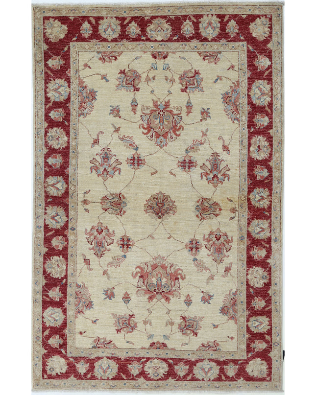 Ziegler 3' 11" X 6' 0" Hand Knotted Wool Rug 3' 11" X 6' 0" (119 X 183) / Ivory / Wool