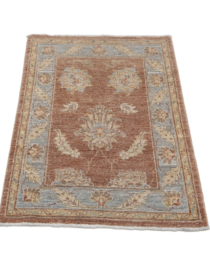 Ziegler 2' 2" X 3' 1" Hand Knotted Wool Rug 2' 2" X 3' 1" (66 X 94) / Brown / Wool