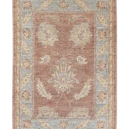 Ziegler 2' 2" X 3' 1" Hand Knotted Wool Rug 2' 2" X 3' 1" (66 X 94) / Brown / Wool