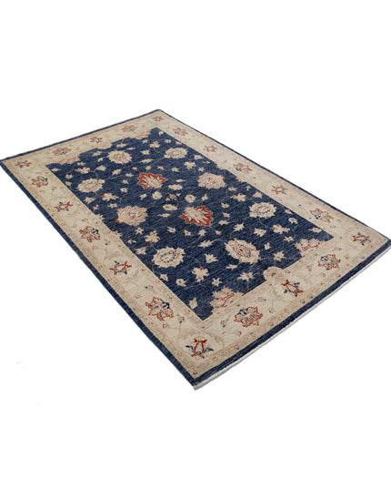 Ziegler 3' 11" X 6' 2" Hand Knotted Wool Rug 3' 11" X 6' 2" (119 X 188) / Blue / Wool