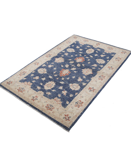 Ziegler 3' 11" X 6' 2" Hand Knotted Wool Rug 3' 11" X 6' 2" (119 X 188) / Blue / Wool